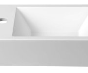 Sapho Amarok Umývátko, Litý Mramor, 40x22cm, Baterie Vlevo, Bílá