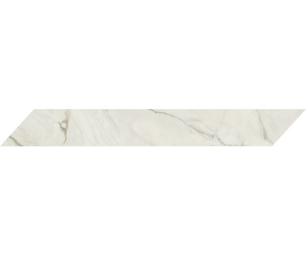 Listela jako mramor Ascot Kobe Chevron Borghini 7,5x60 Nat. Rett. - bílá