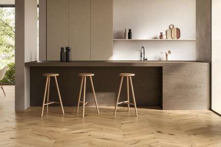 Jídelna s dlažbou Piemme Solorovere Loft Chevron 