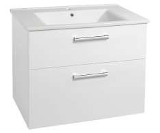 Aqualine Vega Umyvadlová Skříňka 82x67,6x43,6cm, 2xzásuvka, Bílá