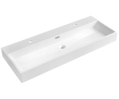 Sapho Aquatic Dvojumyvadlo, Litý Mramor, 120x46cm, Bílá