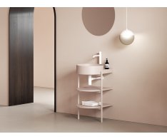 Otevřený policový nábytek Yard - Konstrukce pod umyvadlo CS Yard 40, Alabaster Pink