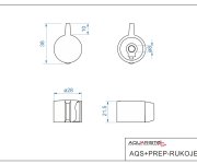 Náhradní Rukojet Keramického Přepínače Do Vanových Baterií Dak10100cd A Dak10110cd AQS+PREP-RUKOJET-4