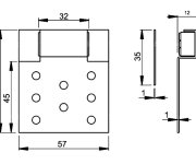 Vanová Dvířka Magnetická (pod Obklady)  Basic ALC-AVD005