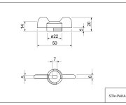 Náhradní Motýl Pro 1/2" A 3/4" Ventily STA1007, 1008 - červený STA+PAKA-6