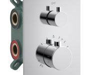 Sapho Kimura Podomítková Sprchová Termostatická Baterie, Box, 3 Výstupy, Chrom