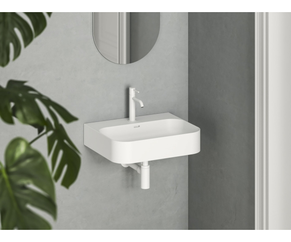 Umyvadlo Ceramic Slim Wall R, nástěnné - Umyvadlo Ceramic Slim Wall R 55 N, s otvorem p