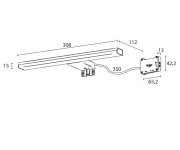 Sapho Felina Led Svítidlo, 8w, 308x15x112mm, Ip44, Chrom