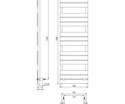 Aqualine Bondeco Otopné Těleso 500x1606mm, černá Mat