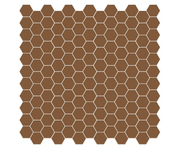 Mozaika Appiani Eden Mogano 30x30 Hexagon Matt. - hnědá