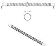 Bruckner Flexy Ohebná Propojovací Trubka, L-80cm, Rovné 40/40mm