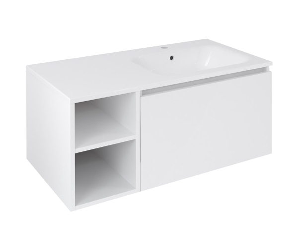 Sapho Lorea Skříňka 100x46x51,5cm (30p+70cm), Pravá, Bílá Mat