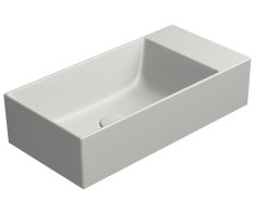 Gsi Kube X Keramické Umývátko 50x25cm, Bez Otvoru, Pravé/levé, Cenere Mat