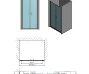 Polysan Zoom Sprchové Dveře Dvojkřídlé 1000mm, čiré Sklo