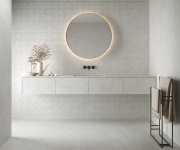 Dekor jako kámen Azuvi Hauteville Carved White 25x75 Mat. - bílá