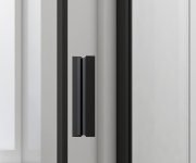 Polysan Easy Black Sprchové Dveře Otočné 760-900mm, Sklo Brick