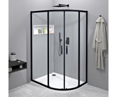 Gelco Sigma Simply Black čtvrtkruhová Sprchová Zástěna 1200x900 Mm, R550, L/r, čiré Sklo