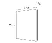 Sapho Set Koupelnová Skříňka Cirasa 60cm S úzkým Umyvadlem A Led Zrcadlem, 2x Zásuvka, Bílá Lesk