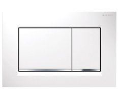 Geberit Sigma30 Ovládací Tlačítko, Bílá Lesk/chrom