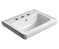Gsi Classic Keramické Umyvadlo 60x46cm, 3 Otvory, Bílá Extraglaze