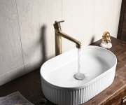 Sapho Bebé Stojánková Umyvadlová Baterie Vysoká, Prodloužená Hubice, Bronz
