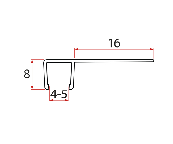 Aqualine Set Svislých Těsnění Pro Sklo 5/5mm, 1820mm (2ks)