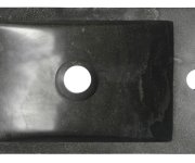 Sapho Blok Kamenné Umývátko 40x22cm, Baterie Vpravo, Antracit