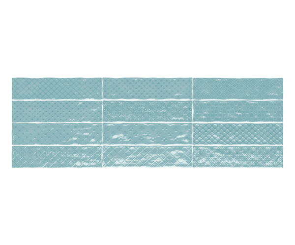 Dekor El Barco Music Decor Azul 7,5x30 Luc. - tyrkysová
