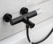 Sapho Ultratap Nástěnná Vanová Baterie, černá Mat/chrom