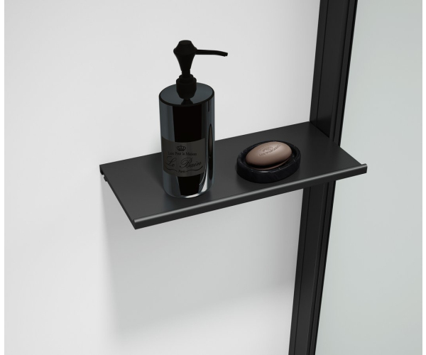 Polysan Esca Shelf Polička Do Profilu 230x120mm, černá Mat