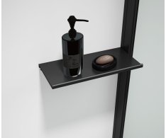 Polysan Esca Shelf Polička Do Profilu 230x120mm, černá Mat