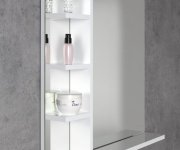 Aqualine Korin Strip Zrcadlo S Led Osvětlením A Policemi 70x70x12cm