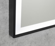 Aqualine Corna Zrcadlo S Led Osvětlením 60x80cm, Dotykový Senzor, Stmívatelné, černá Mat