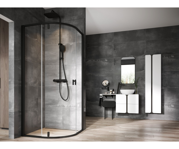 Sprchový kout Nexty NSKK3 - NSKK3 80x80, černá+transparent