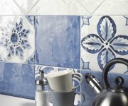 Retro obklad La Fenice Polveri Vietresi Wall Positano Blu 22,5x22,5 - modrá