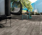 Šedá 2cm dlažba vzhled jako dřevo Deceram Outdoor DON Wood Grey 30 x 120 (skladem) - protiskluz R11