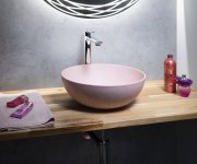 Sapho Formigo Betonové Umyvadlo Na Desku, ø 39cm, Růžová Mat