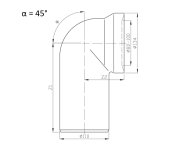 Bruckner Koleno 45 Dopojení K Wc, 110mm
