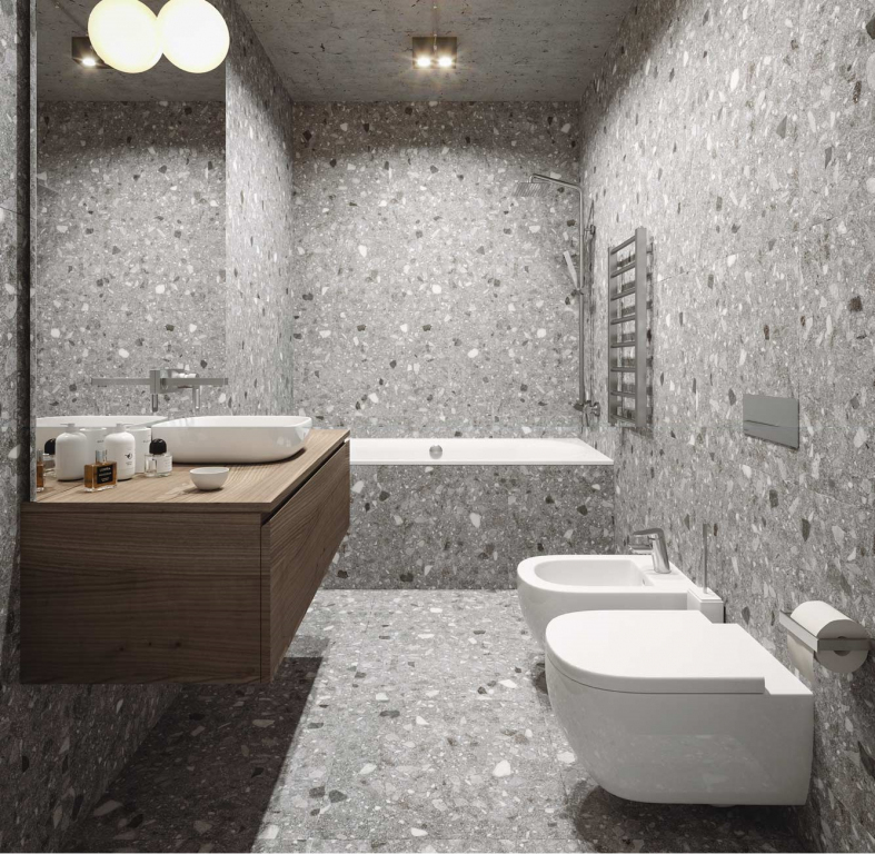 Realizace Přírodní KAMENNÁ dlažba Cerpa Cerámica Rodas Luna 