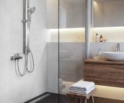Aqualine Tour Sprchový Sloup K Napojení Na Baterii, Hlavová, Ruční Sprcha, Chrom