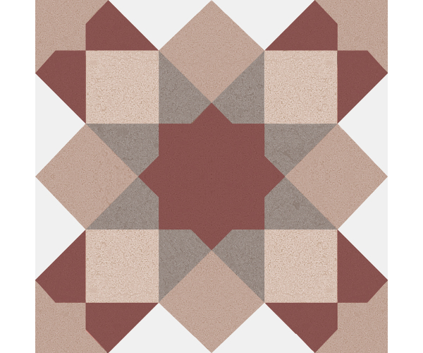 Retro dlažba El Barco Acrópolis Hydra Garnet 20x20