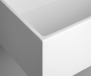 Sapho Cubis Dvojumyvadlo, Litý Mramor, 120x40cm, Bílá