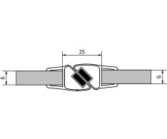 Polysan Sada Dvou Těsnění (magnet) Na 6mm Sklo, 2000mm
