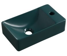 Sapho Margitha Keramické Umývátko 38x22cm, Otvor Pro Baterii Vpravo, Petrolejová
