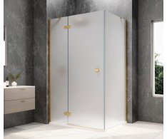 Polysan Globe Gold Matt Obdélníkový Sprchový Kout 1100x1000mm, Matné Sklo, Levé