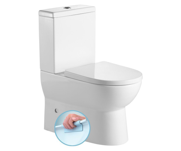 Aqualine Jalta Wc Kombi, Rimless, Spodní/zadní Odpad, Bílá