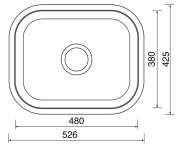 Dřez Neptun 526, Matný Povrch, Tloušťka 0,6 Mm, Včetně Sifonu (spns1s) A 6/4" Odpadního Ventilu S-STSNEM5264256M