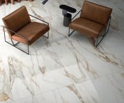 Dlažba jako mramor Flaviker Supreme Evo Antique White 120x120 Lux Rett. - bílá