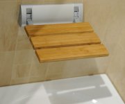 Aqualine Ravo Sklopné Sedátko Do Sprchového Koutu 32x32,5cm, Bambus