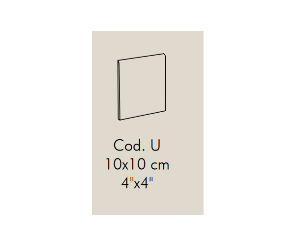 Sokl Vogue System Interni IN Ghiaccio 10x10 Cod. U - béžová